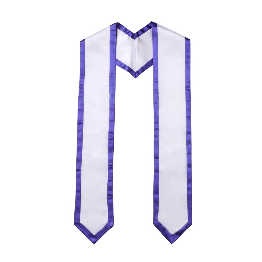 8898 Unisex Graduation Stole Classic End with Trim Graduation Sash